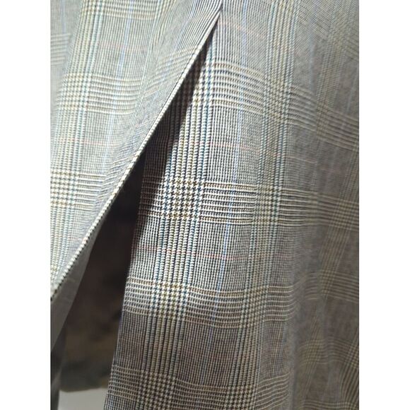 Hart Schaffner Marx Mens Gray Plaid Wool Blazer Window Pane Houndstooth Sz 44L - Picture 7 of 11